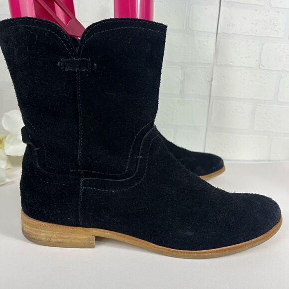 Splendid Womens Chelsea Boots size 10 leather Suede Black - Picture 1 of 15